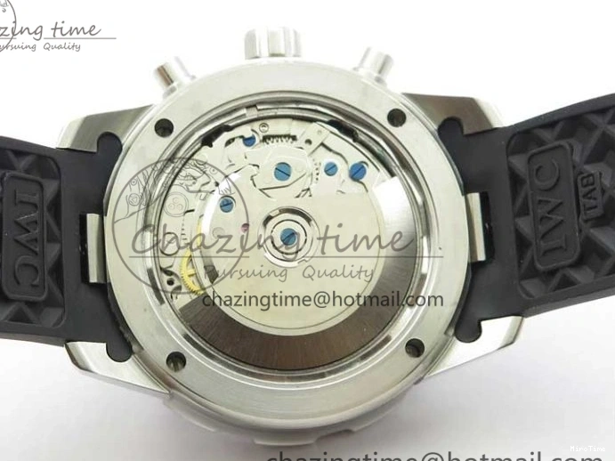 MIROTIME 0305 Aquatimer Chrono IW376702 SS BLS 1:1 Best Edition Black Dial on Black Rubber Strap A WellDesigned 7105